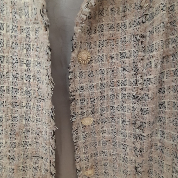 Chanel Tweed Lesage Jacket Cream Black 46 10 - Picture 4 of 6